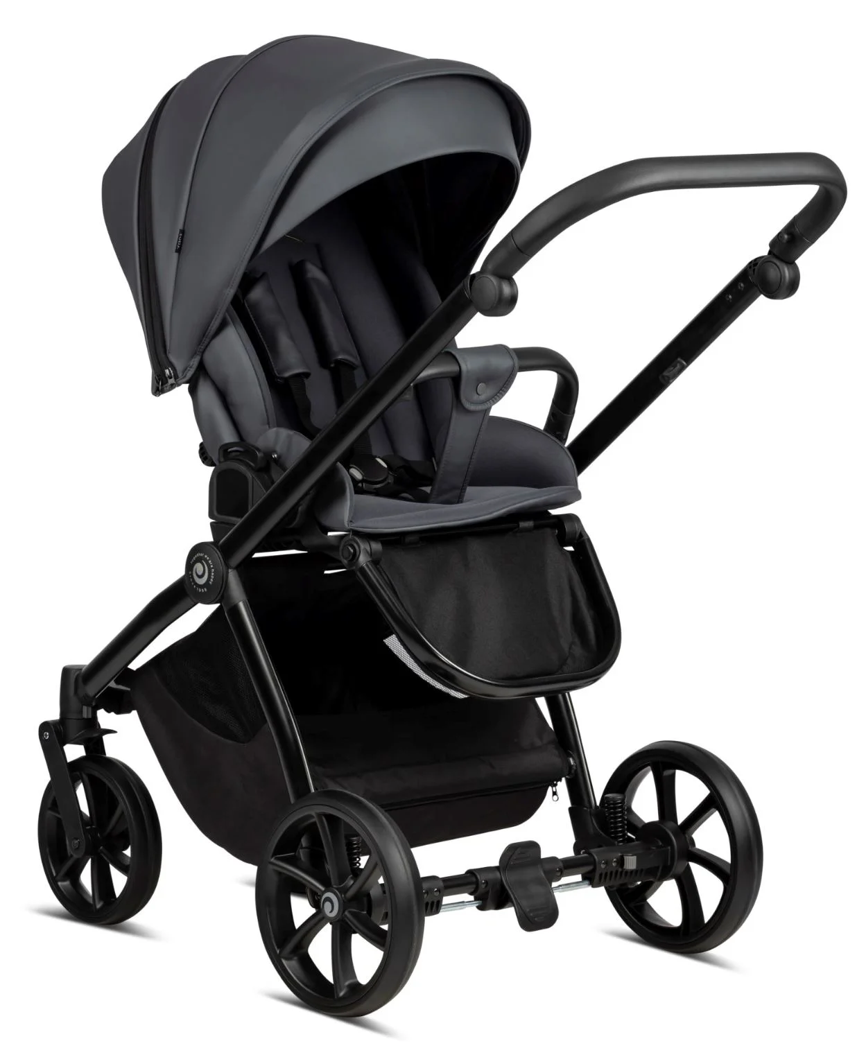 Carucior 2 in 1 Tutis Mio Plus Leather Gri foto