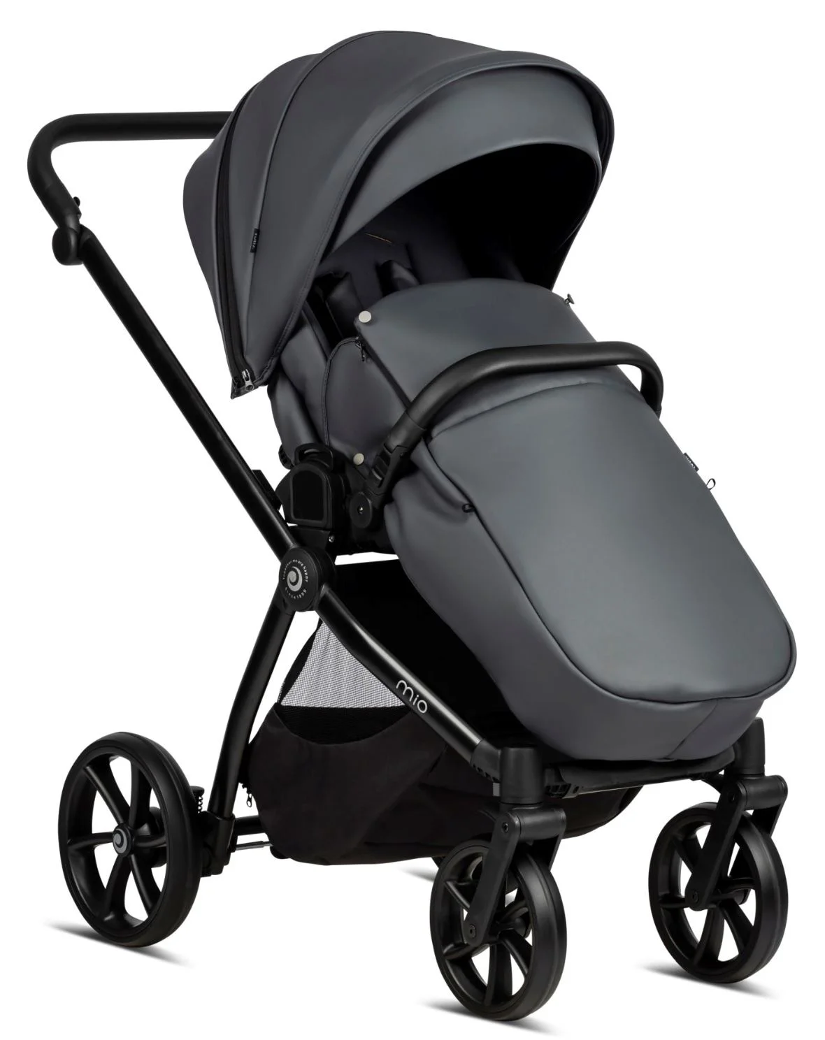 Carucior 2 in 1 Tutis Mio Plus Leather Gri foto