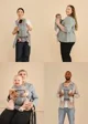 Marsupiu anatomic BabyBjorn Mini Light Beige cu pozitii multiple de purtare, 3D Jersey foto