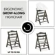 Scaun de masa Hauck Alpha Select Charcoal foto