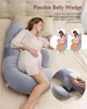 Perna pentru gravide Momcozy in forma F Velvet Grey foto