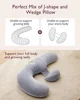 Perna pentru gravide Momcozy in forma F Velvet Grey foto