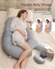 Подушка для беременных в форме F Momcozy Air Layer Grey foto