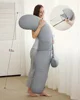 Подушка для беременных в форме F Momcozy Air Layer Grey foto