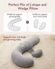 Подушка для беременных в форме F Momcozy Air Layer Grey foto