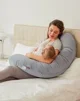 Подушка для беременных в форме F Momcozy Air Layer Grey foto