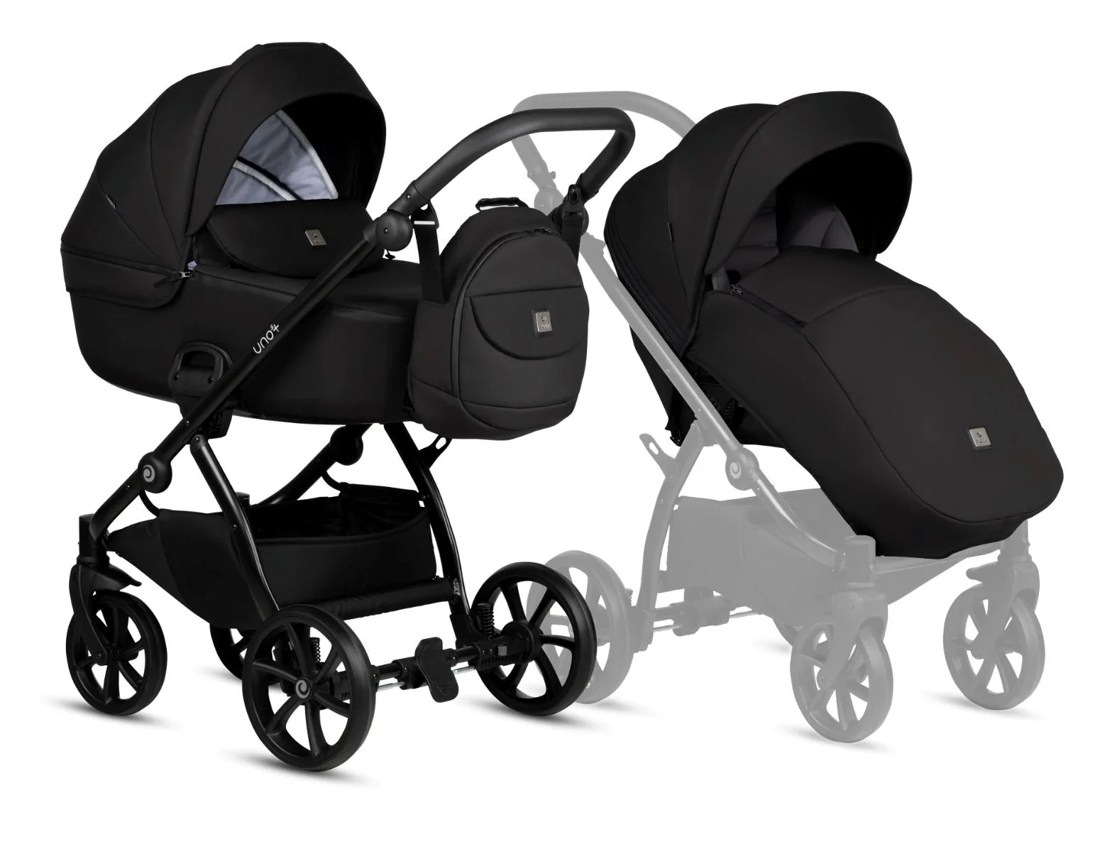 Carucior 2 in 1 Tutis Uno 5 Essential Negru foto
