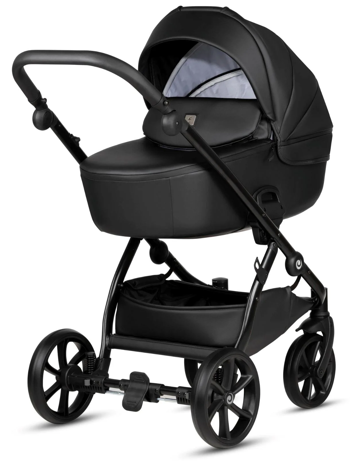 Carucior 2 in 1 Tutis Uno 5+ Leather Negru foto