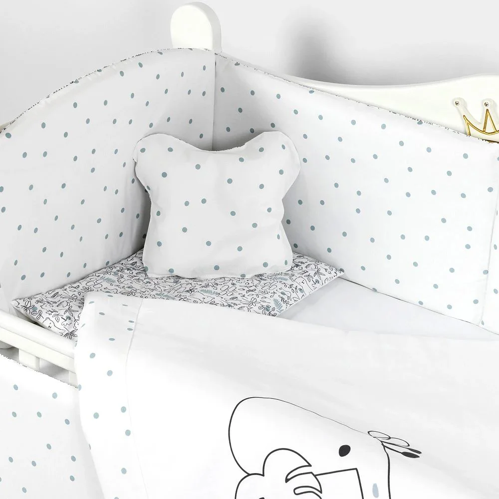 Комплект постельного белья Pernamea Lovely Giraffe для детской кроватки (8 предметов), 120x60 см foto
