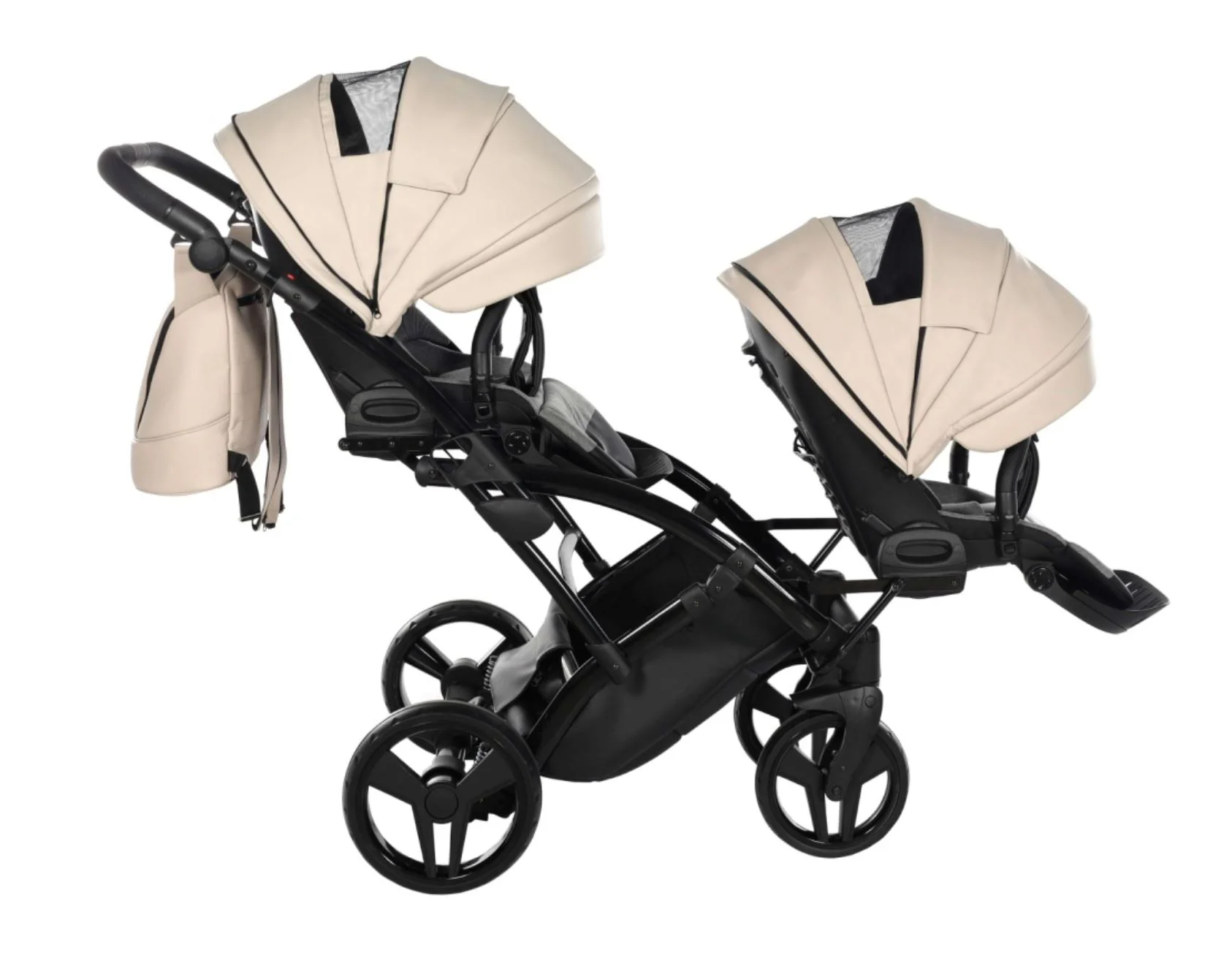 Коляска для двойни 2 в 1 Junama Duo Slim Space Eco Бежевый foto
