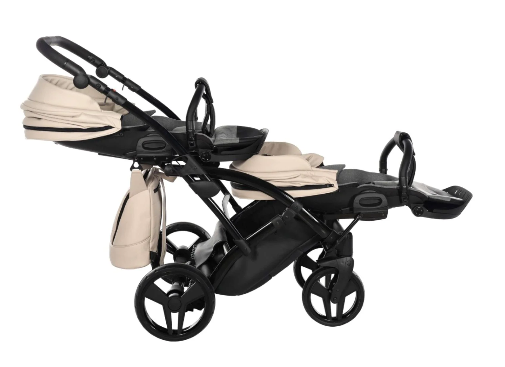 Коляска для двойни 2 в 1 Junama Duo Slim Space Eco Бежевый foto