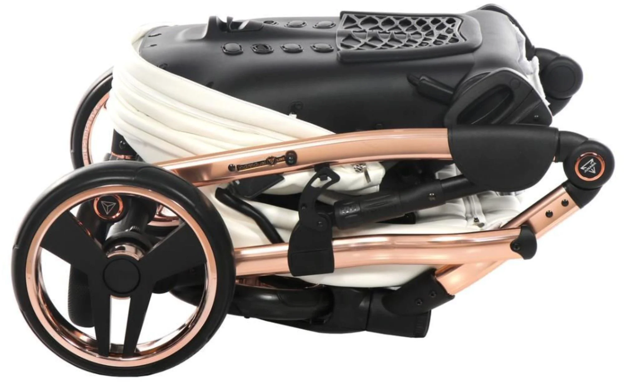 Carucior 2 in 1 Junama Fluo Line v3 indyvidual Alb-roz foto