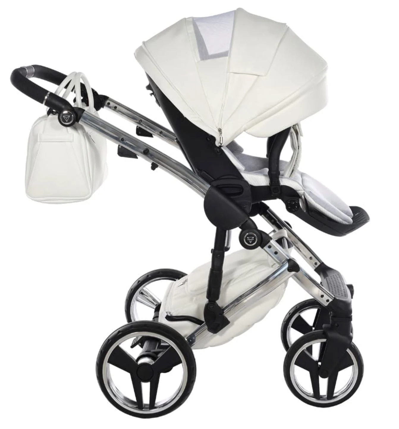Carucior 2 in 1 Junama Fluo Line v3 Alb foto