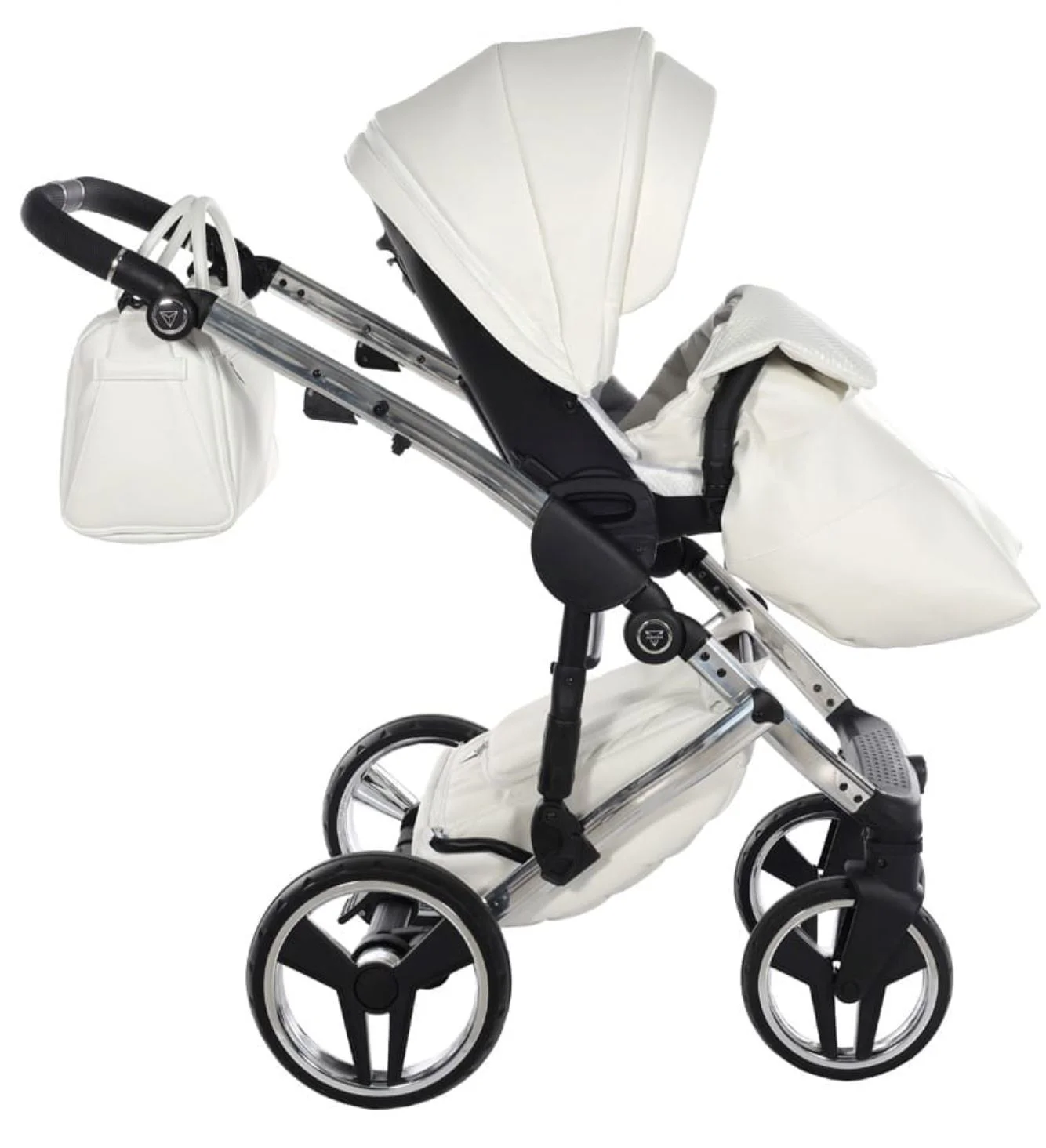 Carucior 2 in 1 Junama Fluo Line v3 Alb foto