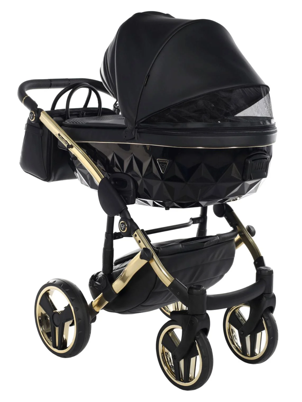 Carucior 2 in 1 Junama Fluo Line v3 Negru foto