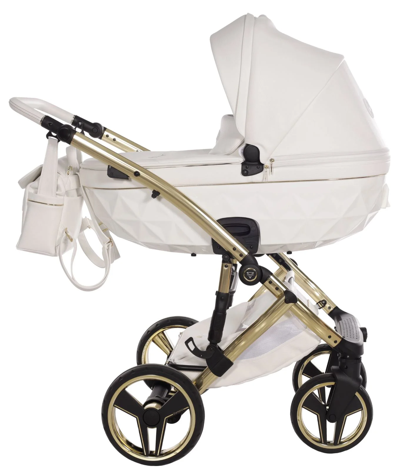 Carucior 2 in 1 Junama Candy Premium 02 Alb foto