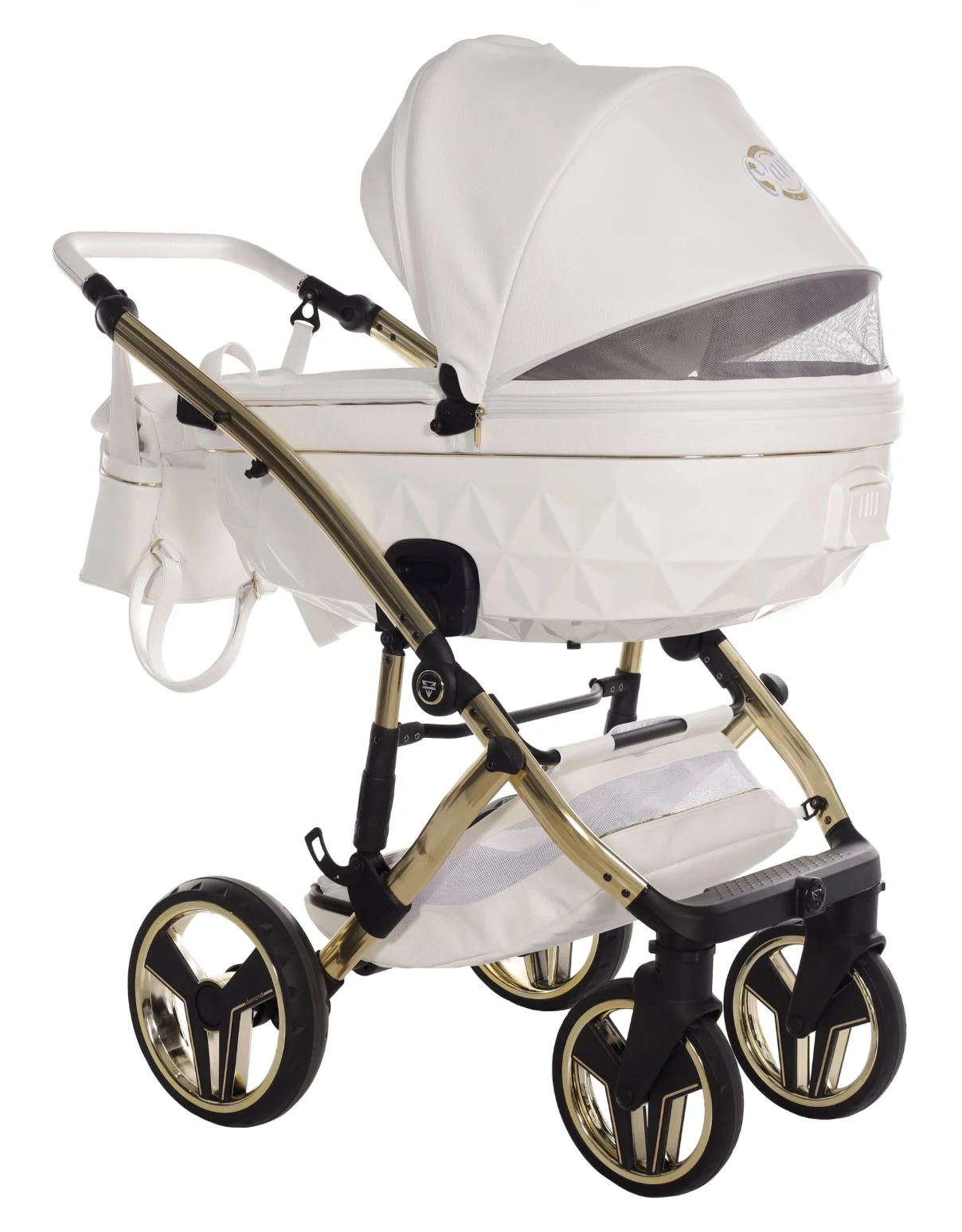 Carucior 2 in 1 Junama Candy Premium 02 Alb foto