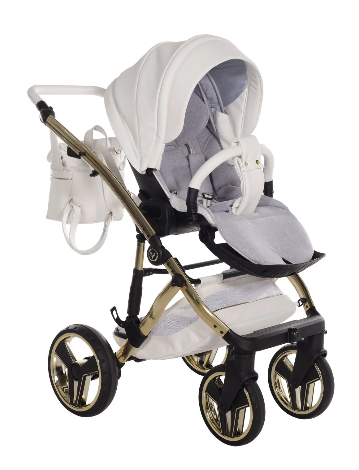 Carucior 2 in 1 Junama Candy Premium 02 Alb foto