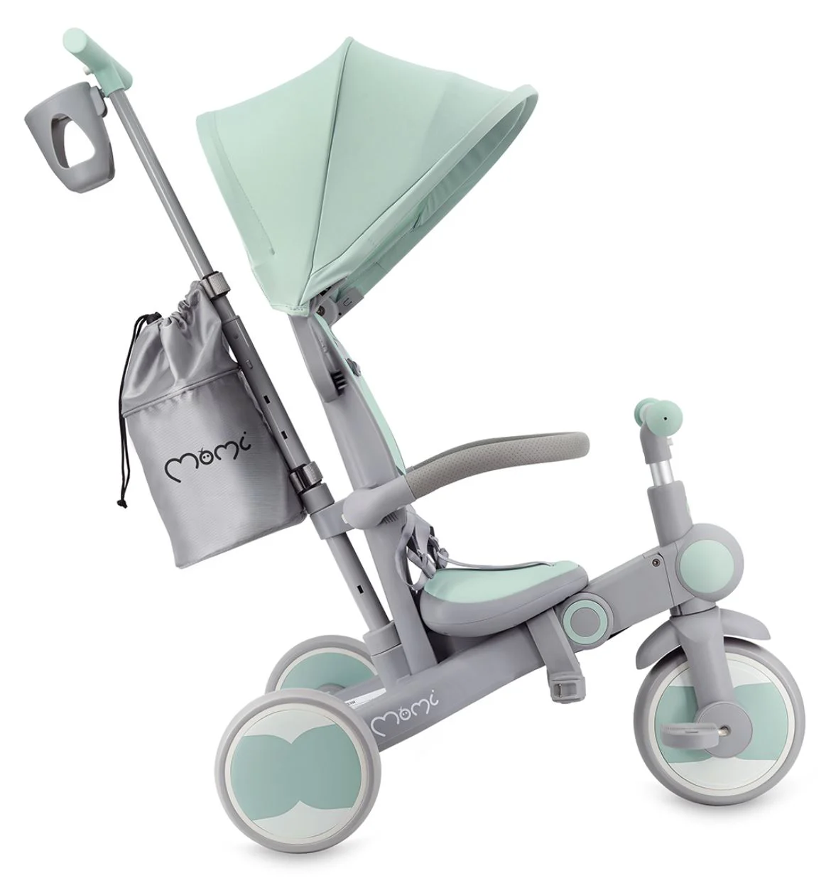 Tricicleta pentru copii 4 in 1 Momi Solivia Verde foto