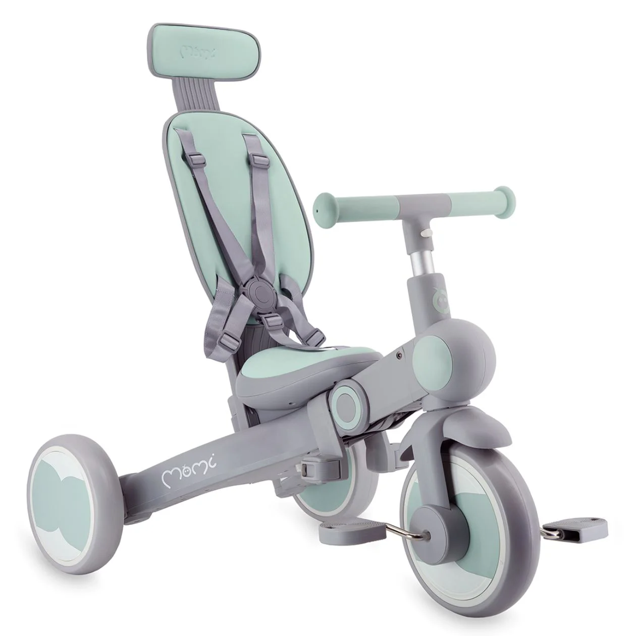Tricicleta pentru copii 4 in 1 Momi Solivia Verde foto