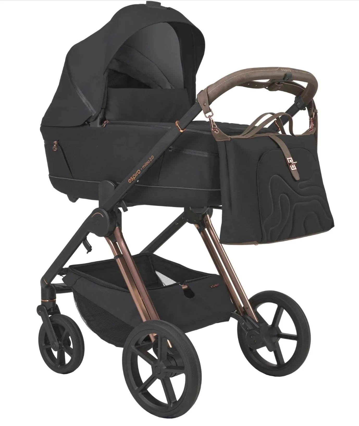 Carucior 2 in 1 Espiro Miloo 2.0 Negru foto