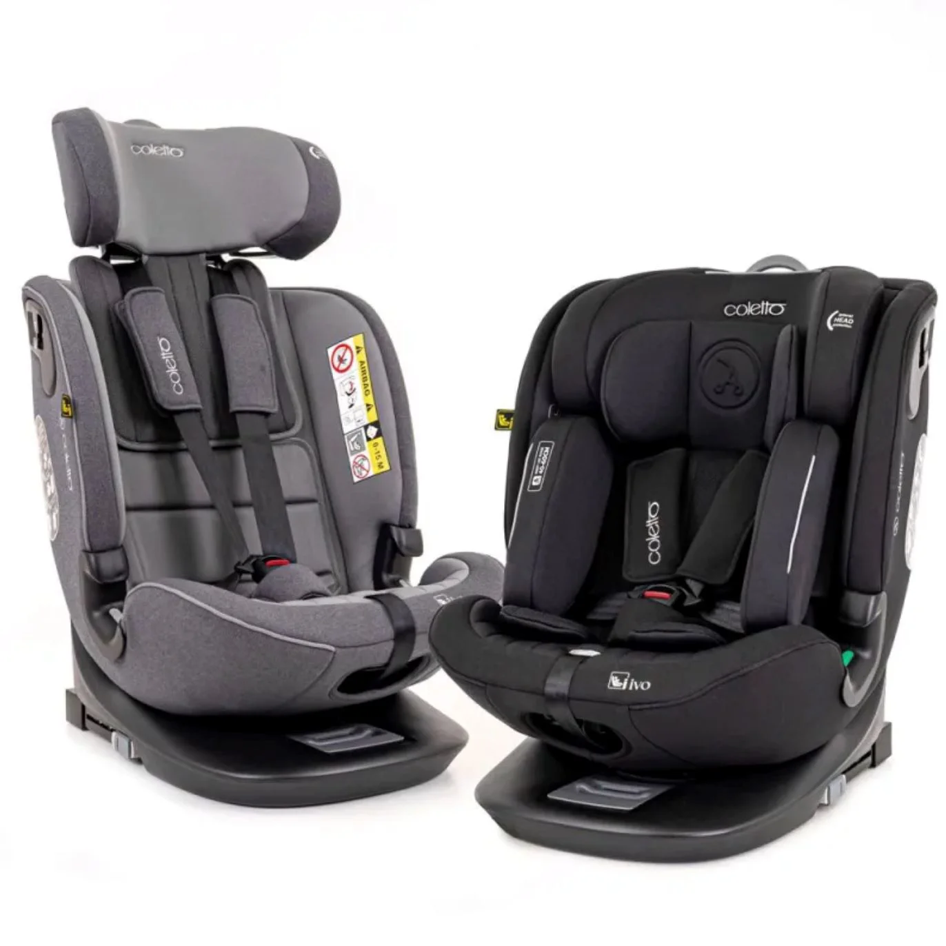 Scaun auto Coletto Ivo 360, 0-36kg, Gri foto