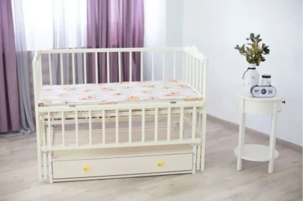 Patuc pentru copii Kuzea Anghelina cu sertar Ivory foto