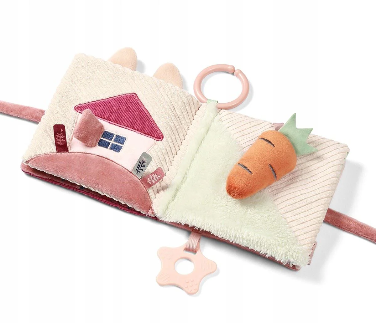 Мягкая сенсорная книжка BabyOno Rabbit Karo foto