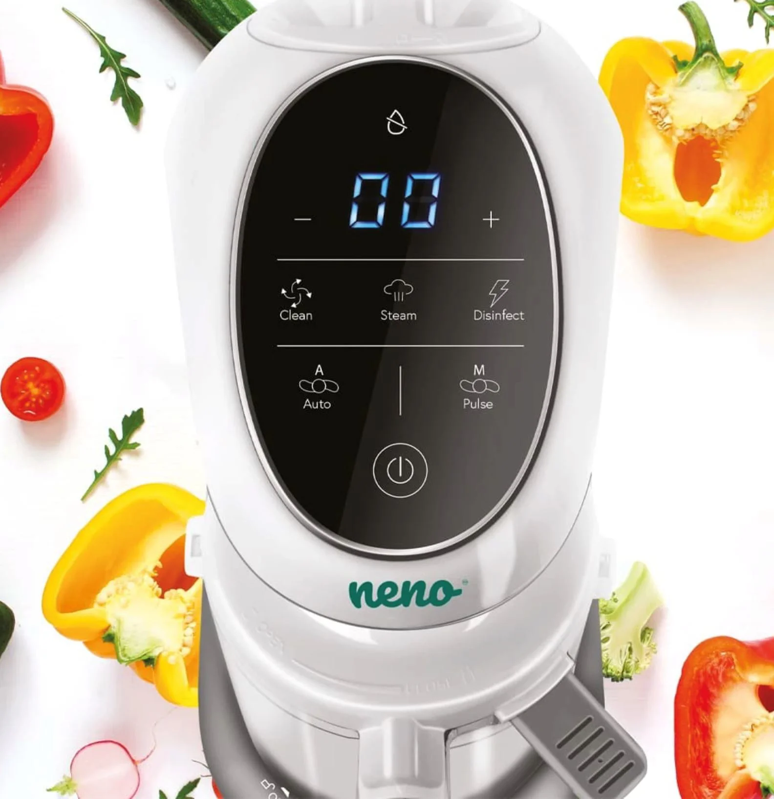 Aparat de gatit cu aburi Neno Cibo cu blender Alb foto