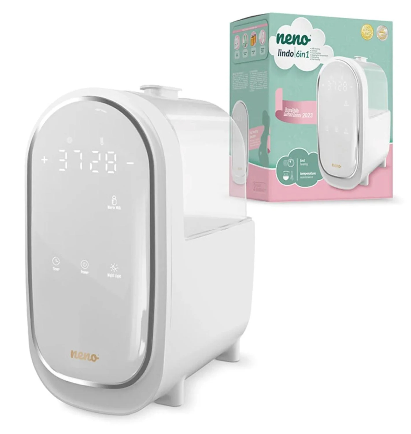 Sterilizator si incalzitor biberoane 6 in 1 Neno Lindo Alb foto