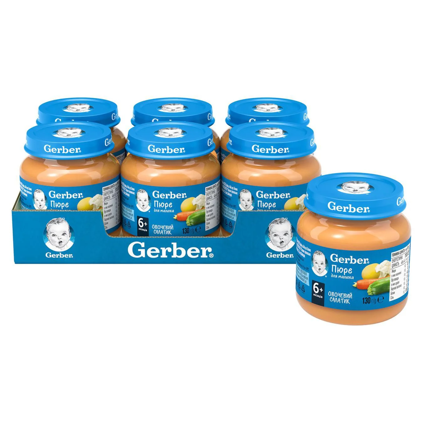 Пюре Gerber Овощной салатик (5+ мес.), 130 г foto