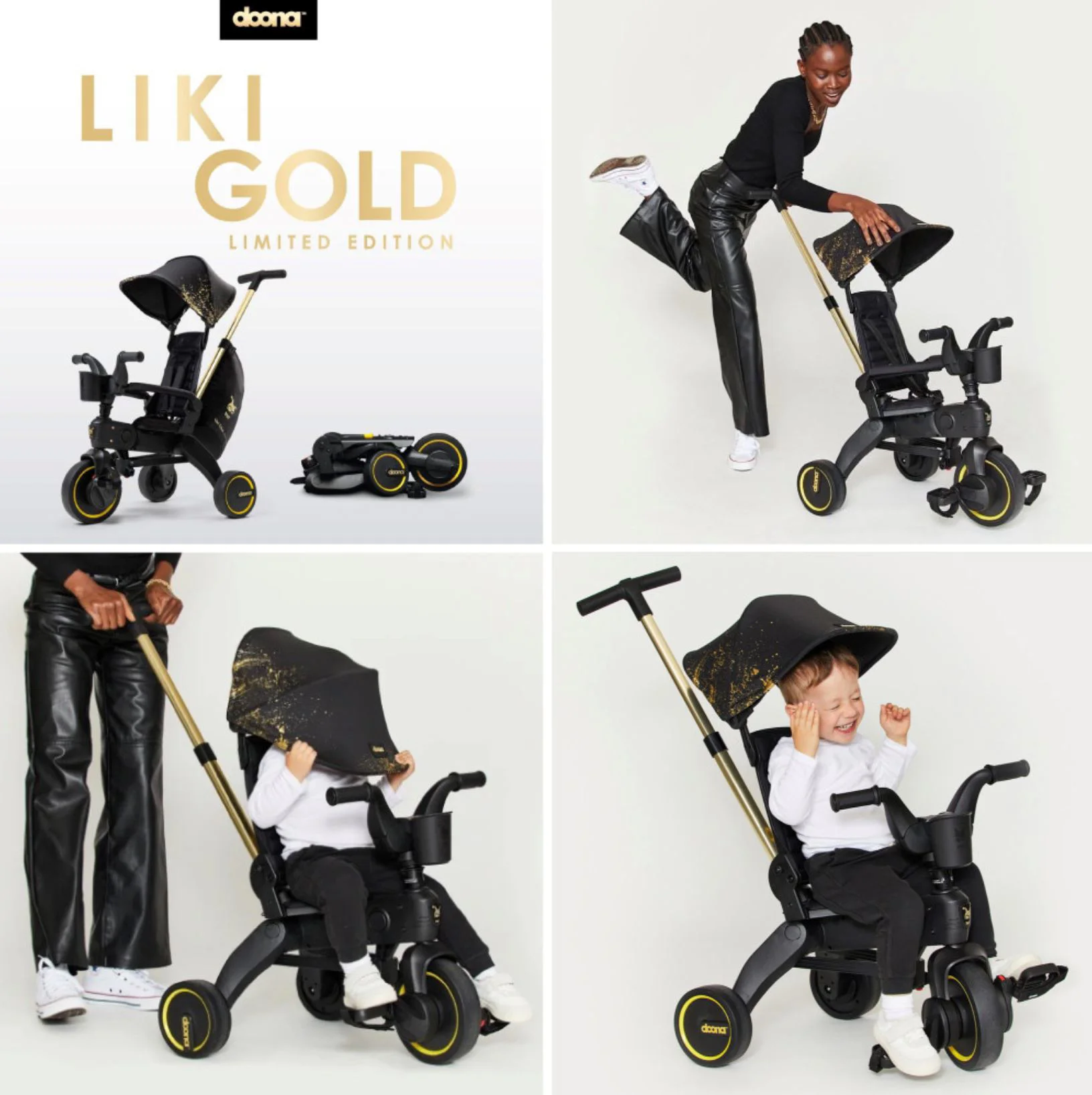 Детский трехколесный велосипед Doona Liki Trike Gold foto