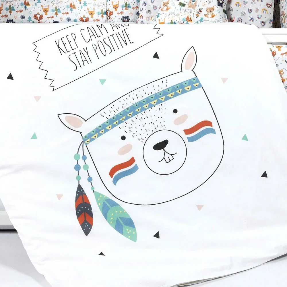 Комплект постельного белья PernaMea Baby Forest Blue для детской кроватки (8 предметов), 120x60 см foto