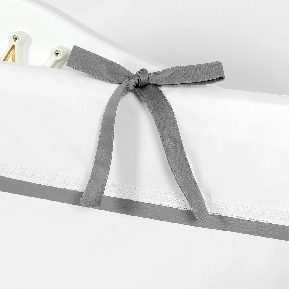 Комплект постельного белья для детской кроватки PernaMea Elegance Серый (8 предметов), 120x60 см foto