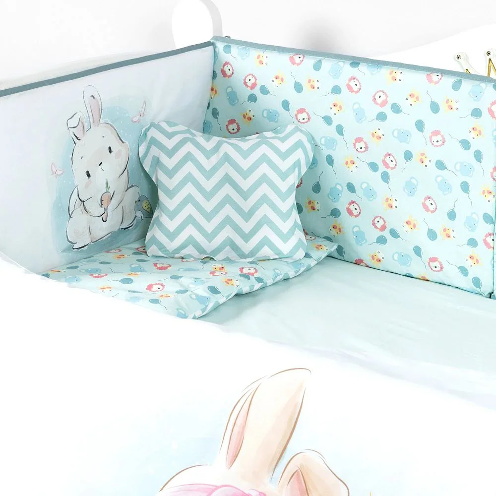 Комплект постельного белья для кроватки PernaMea Baby Little Bunny (8 предметов), 120x60 см foto