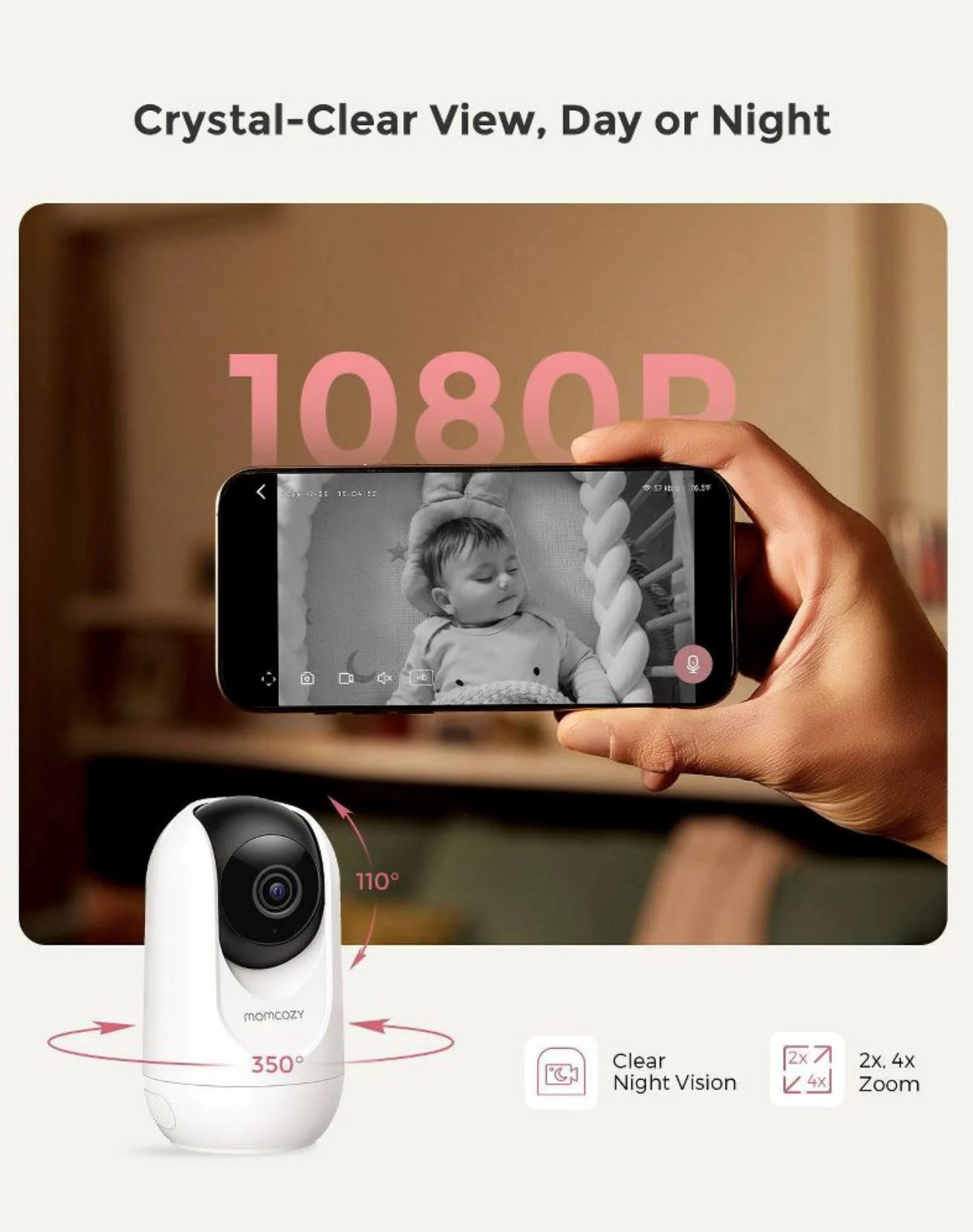 Video monitor Momcozy Smart WiFi BM04 foto