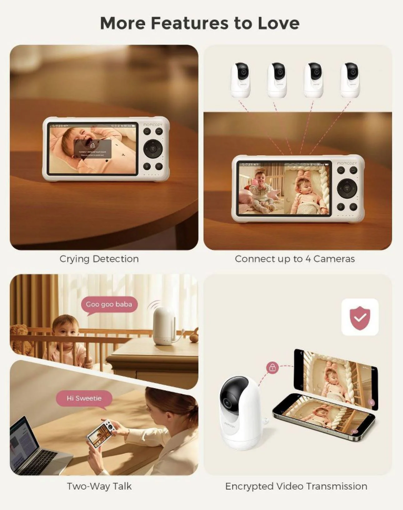 Video monitor Momcozy Smart WiFi BM04 foto