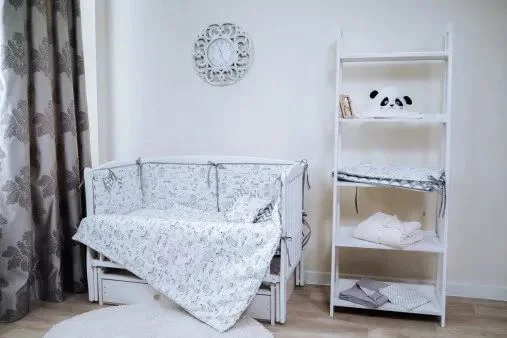 Комплект постельного белья для кроватки PernaMea HappyBaby, 8 предметов, Голубой, 120x60 см foto