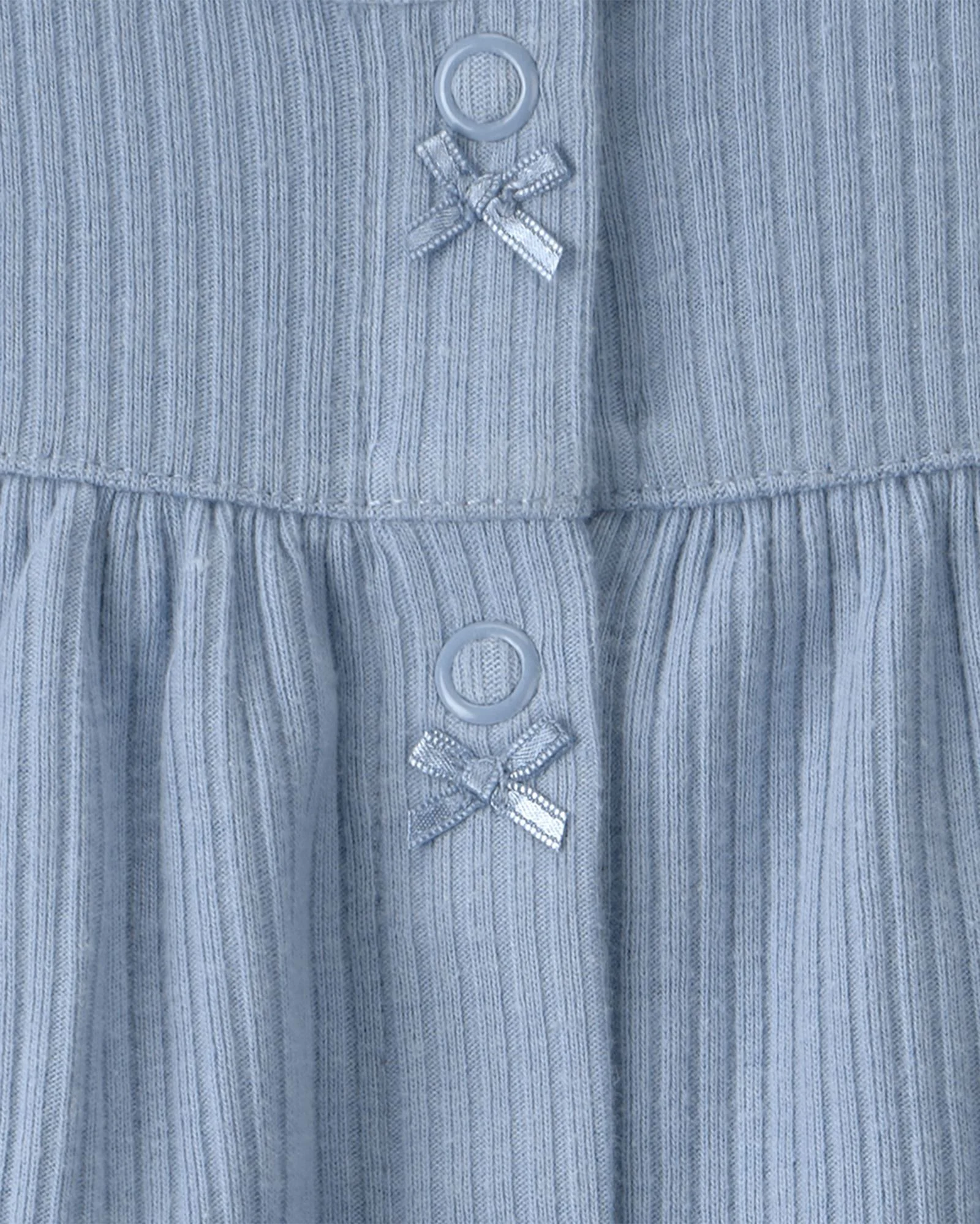 Carter's Salopeta scurta Blue Solid Drop Needle foto
