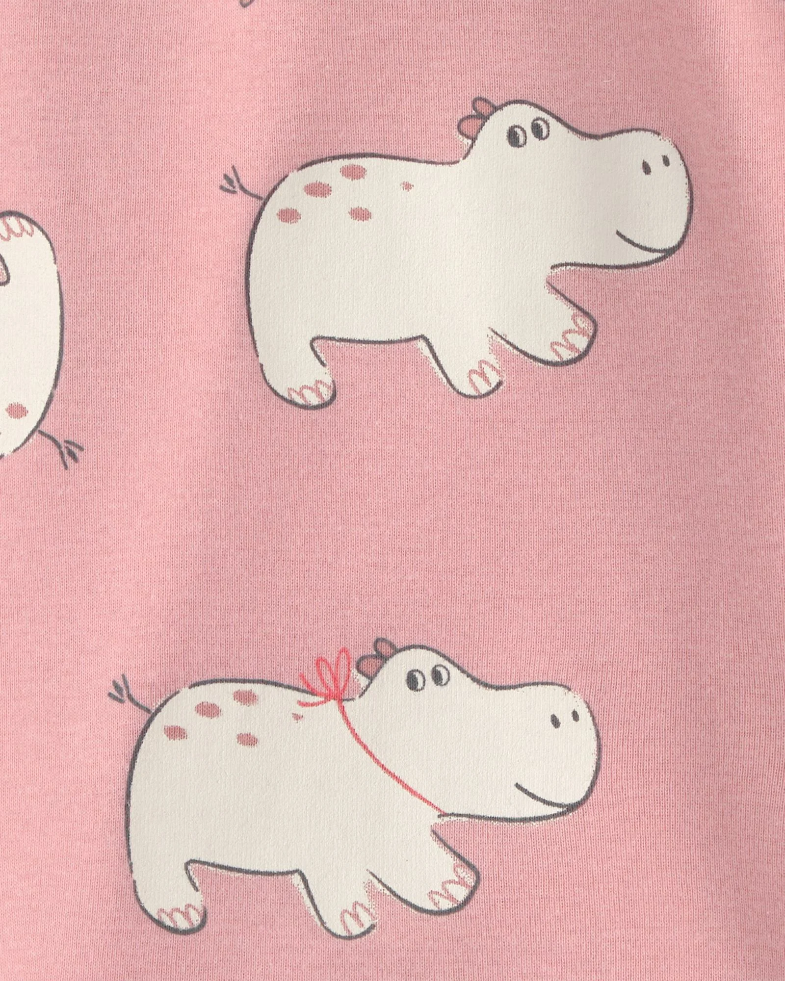 Carter's Короткий комбинезон с принтом Pink Hippo foto