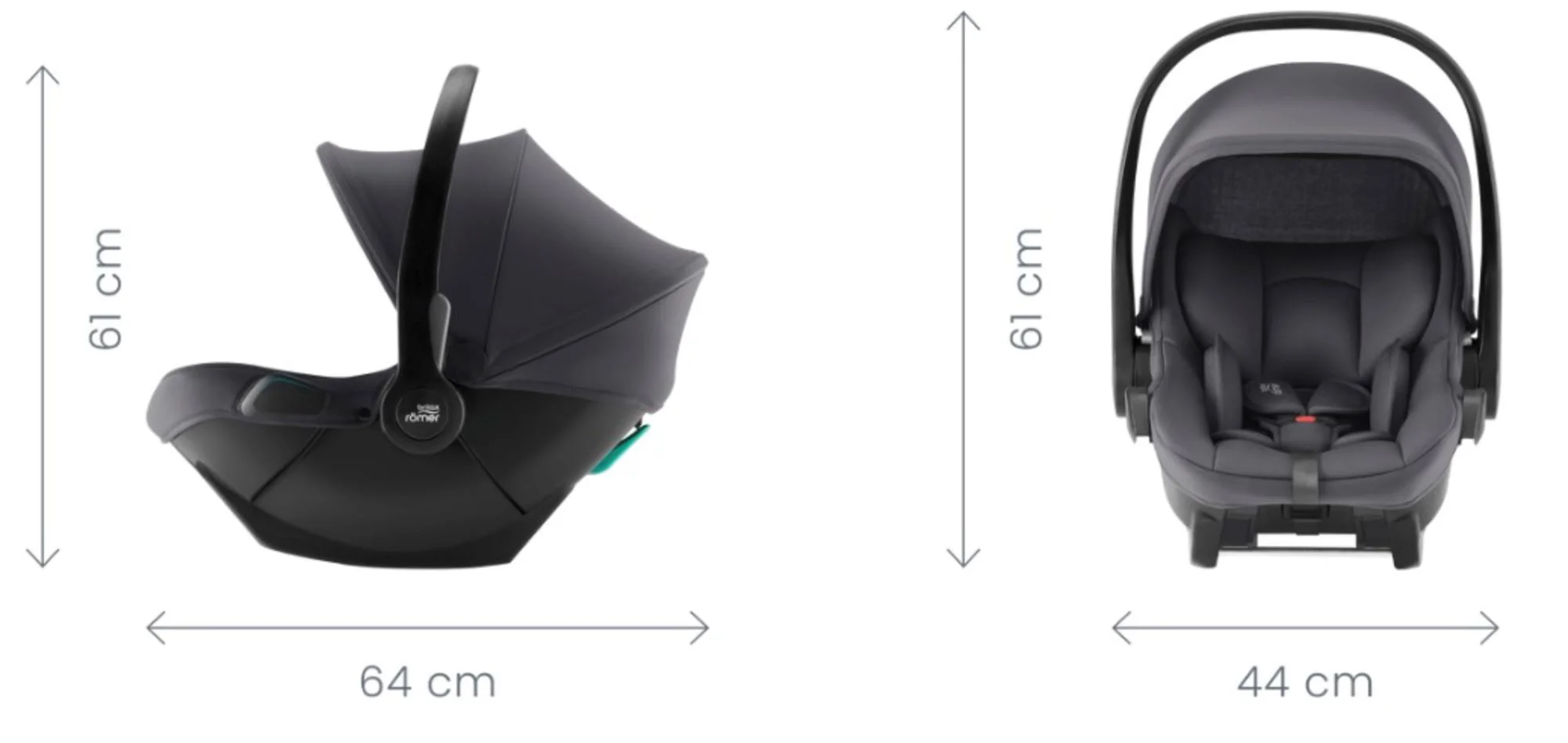 Scaun auto Britax Romer Baby-Safe Core Midnight Gri foto