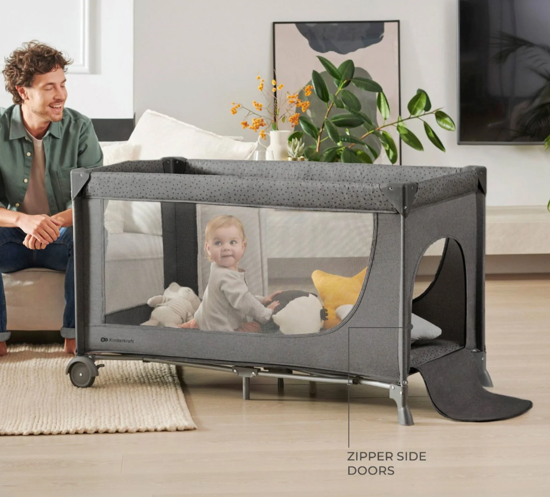 Манеж для детей Kinderkraft Joy2 Темно-Серый foto