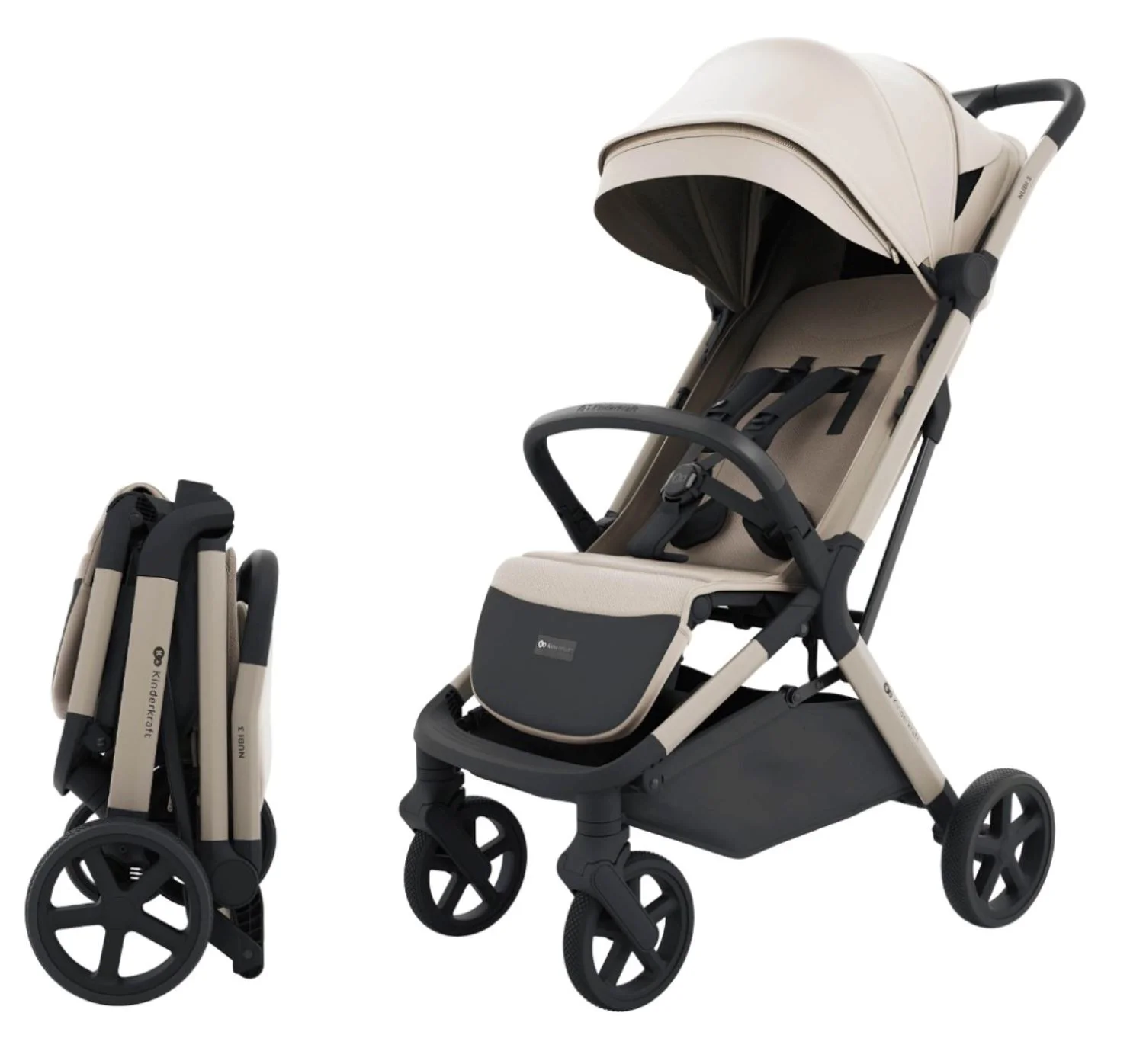Carucior de plimbare Kinderkraft Nubi 3 Sand Bej foto
