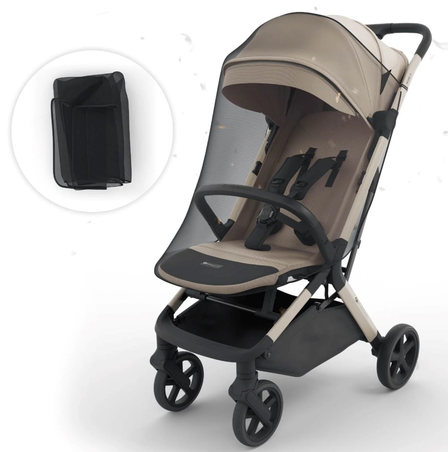 Carucior de plimbare Kinderkraft Nubi 3 Sand Bej foto