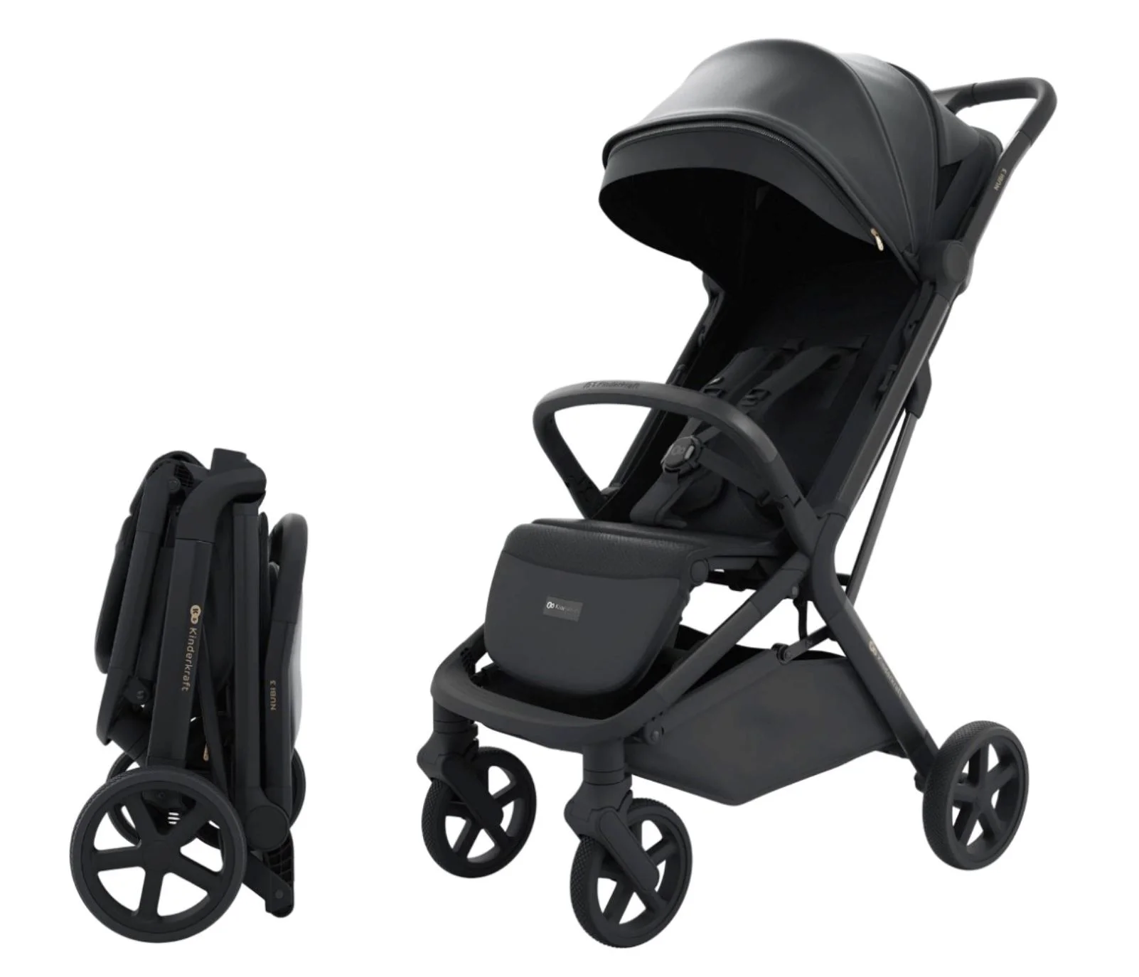 Прогулочная коляска Kinderkraft Nubi 3 Миднайт Чёрный foto