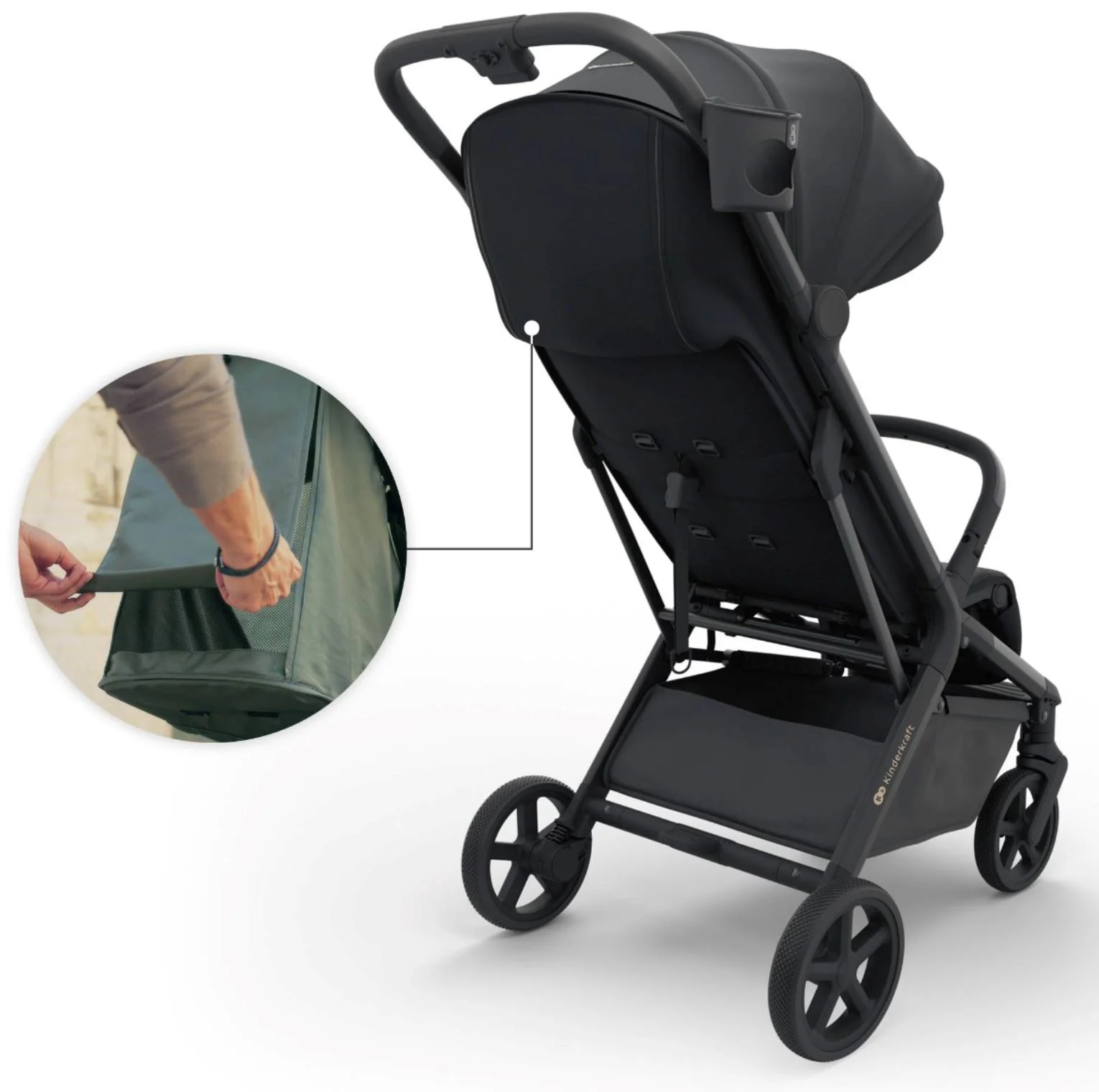 Прогулочная коляска Kinderkraft Nubi 3 Миднайт Чёрный foto