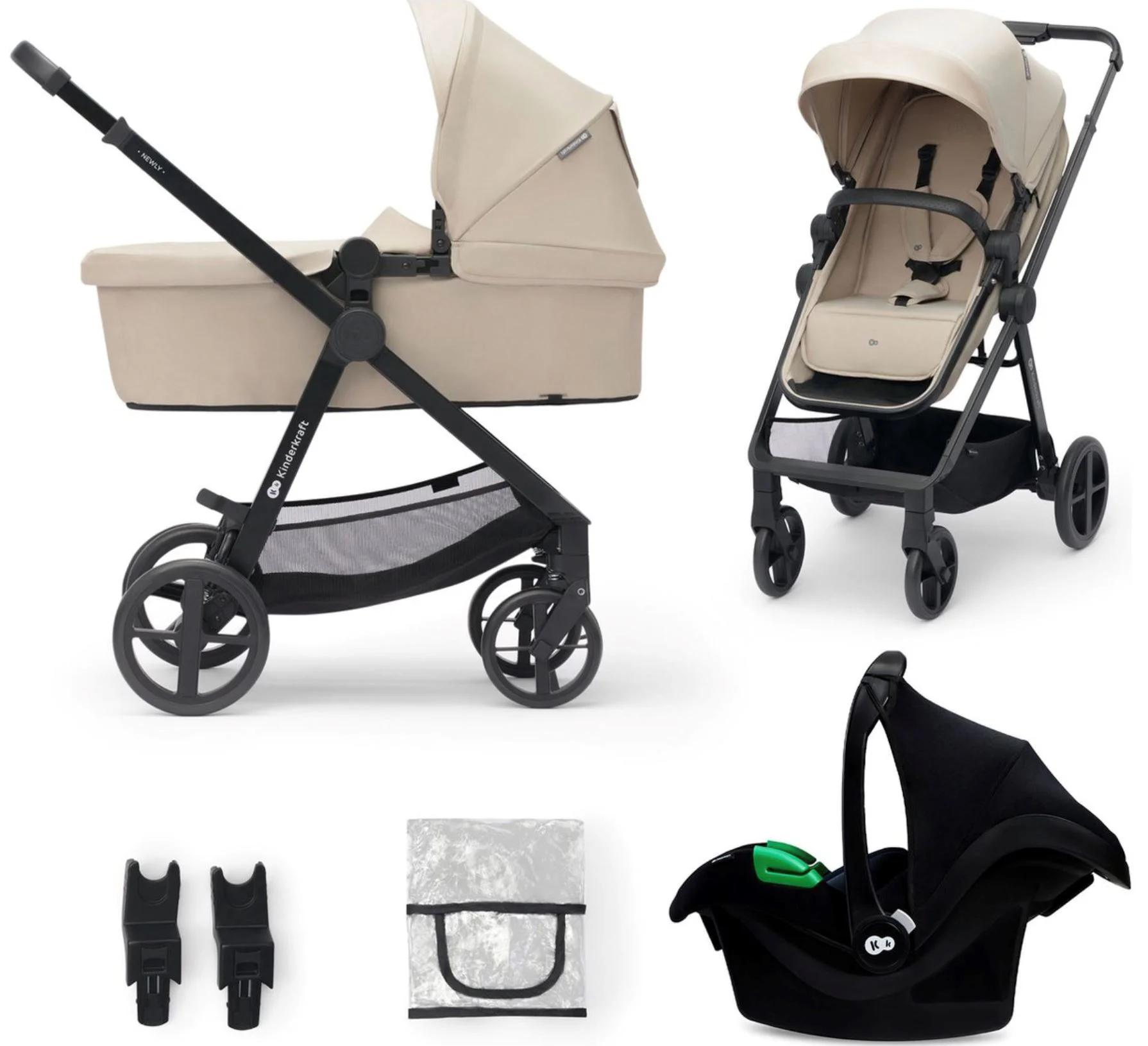 Carucior 3 in 1 Kinderkraft Newly Mink Pro Bej foto