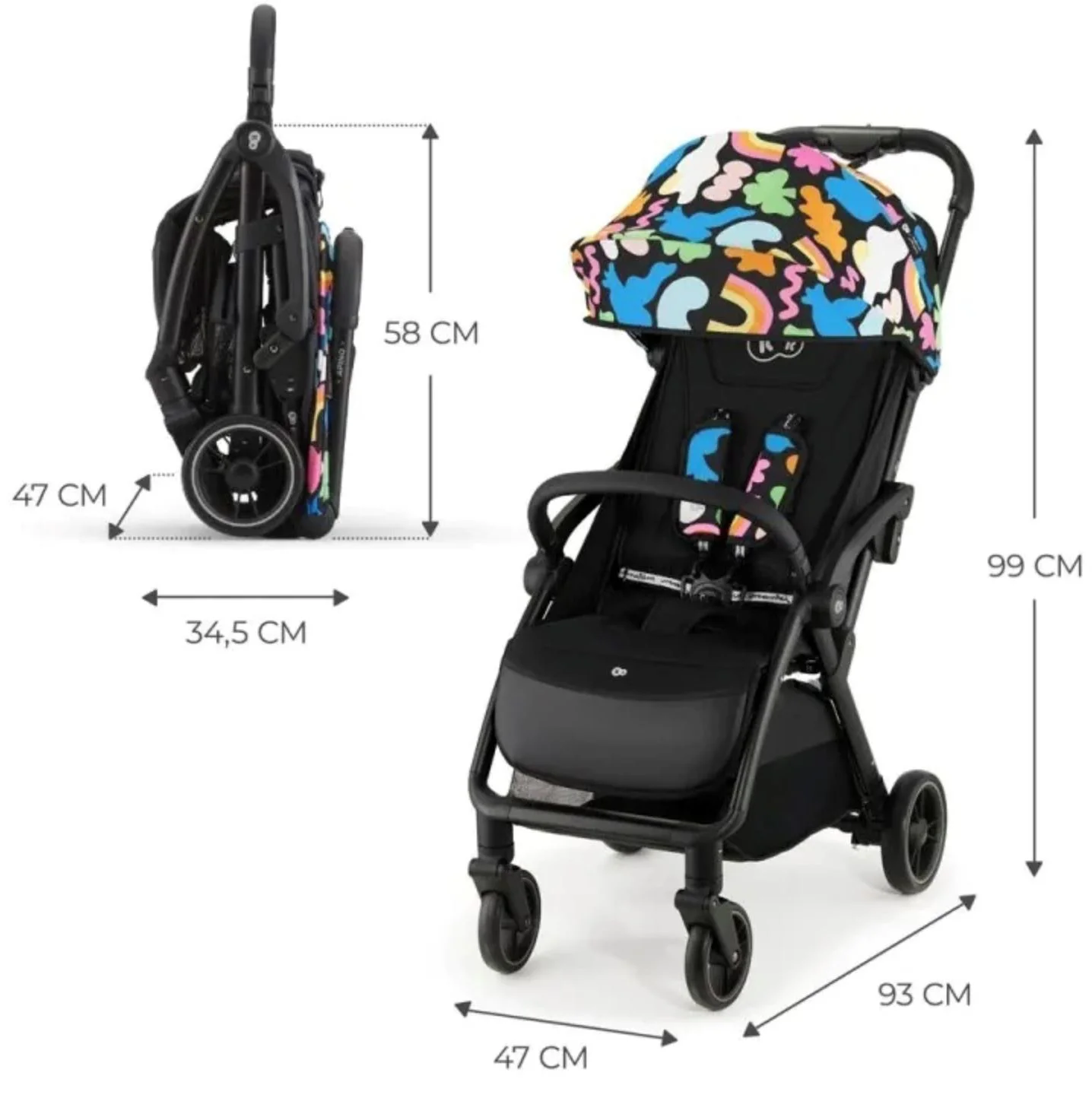 Коляска для детей Kinderkraft Apino Happy Shapes foto