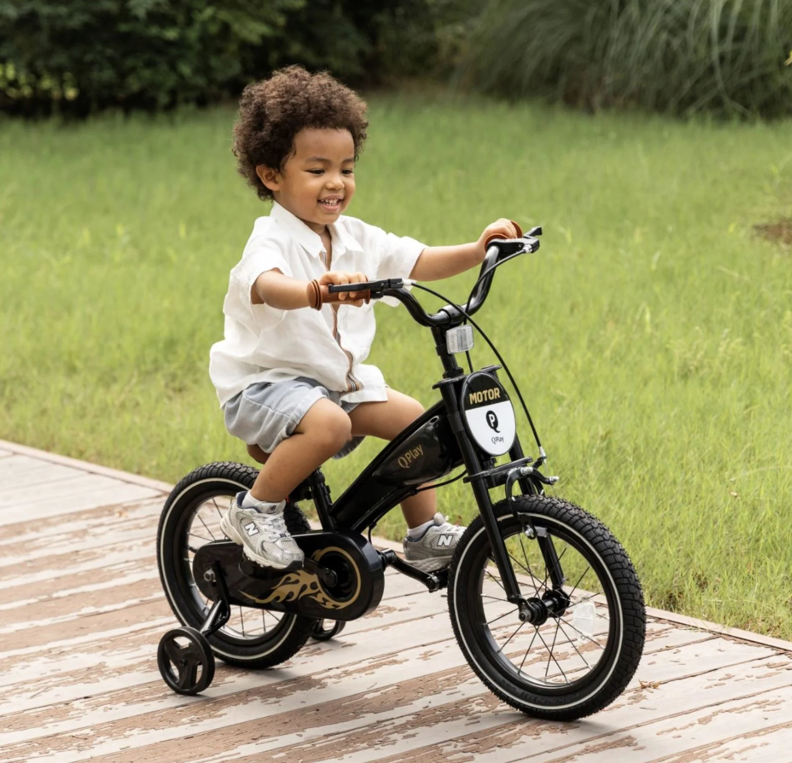 Детский велосипед Qplay Motor 3 в 1 Черный foto