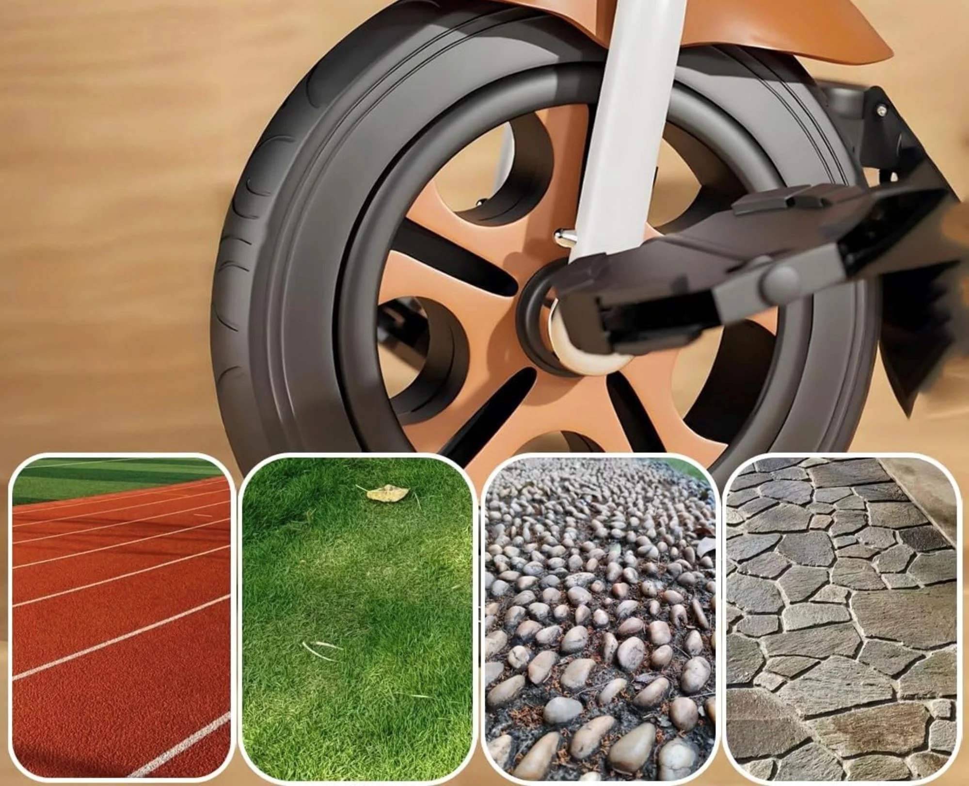 Tricicleta pentru copii 4Play Twist Bej foto